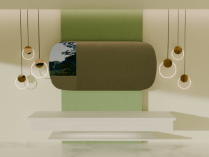 Bathroom interior and wash basin 3D Model