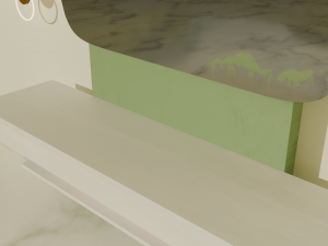Bathroom interior and wash basin 3D Model