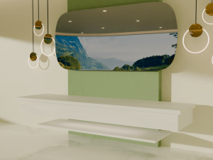 Bathroom interior and wash basin 3D Model