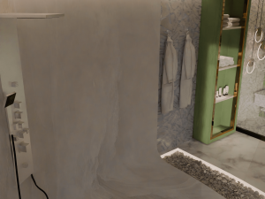 Shower area in bathroom Modèle 3D
