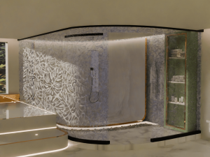 Shower area in bathroom Modèle 3D