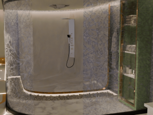 Shower area in bathroom Modèle 3D