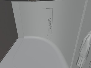 Shower area in bathroom Modèle 3D