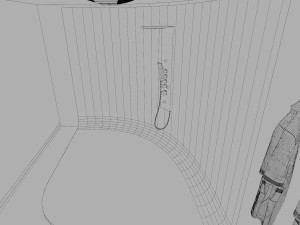 Shower area in bathroom Modèle 3D