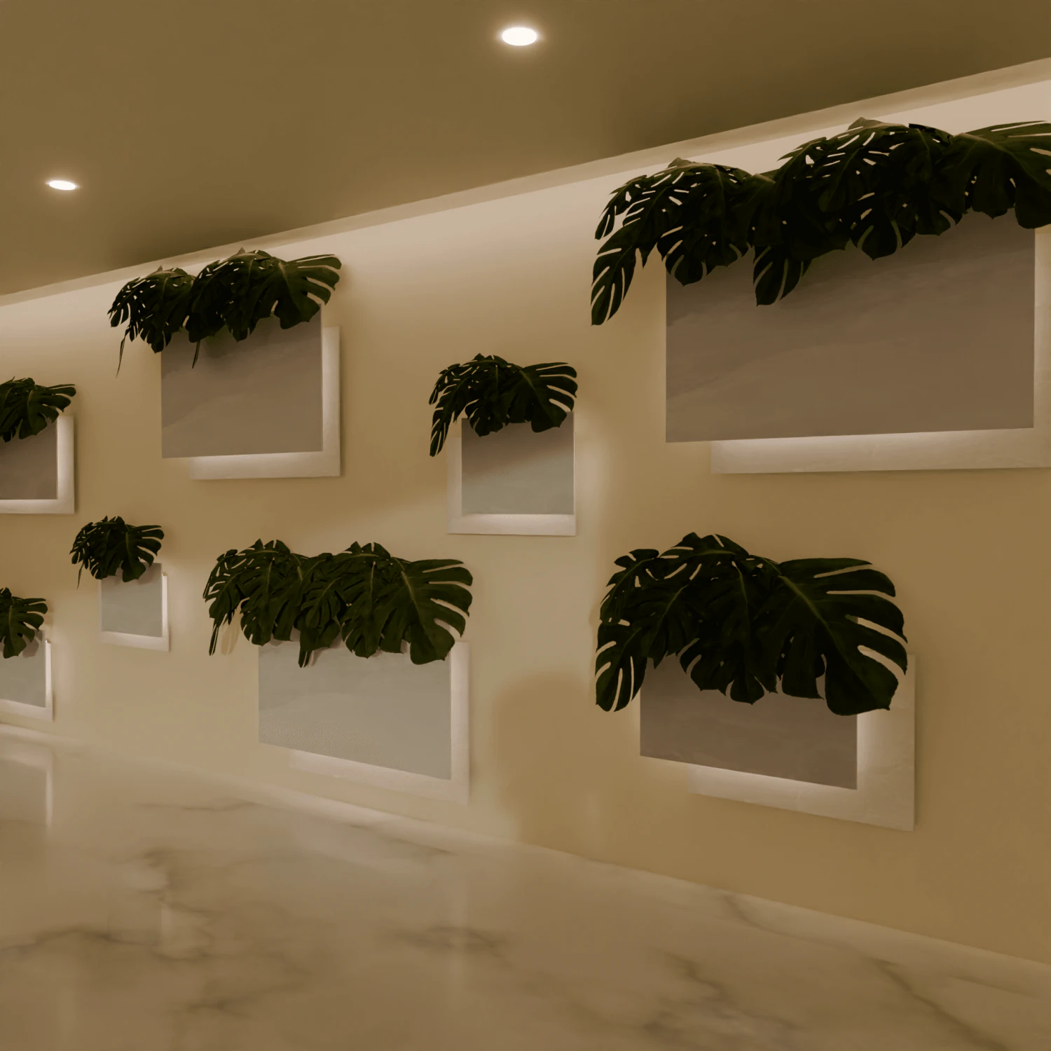 Decorated plat wall 3D Model .c4d .max .obj .3ds .fbx .stl .blend 