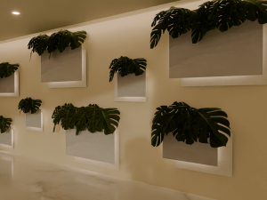 Decorated plat wall Modello 3D