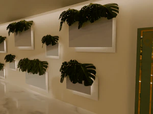 Decorated plat wall 3D Model