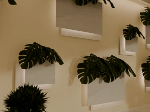 Decorated plat wall 3D Model