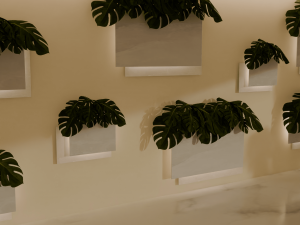 Decorated plat wall Modello 3D
