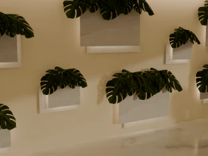 Decorated plat wall 3D Model