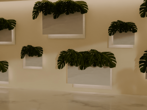 Decorated plat wall Modello 3D