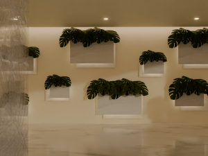 Decorated plat wall Modello 3D