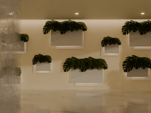Decorated plat wall 3D Model