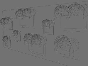 Decorated plat wall 3D Model