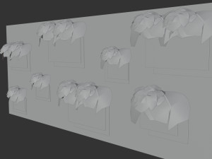 Decorated plat wall Modello 3D