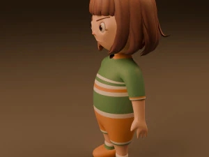 Stilize kızgın kız 3D Model