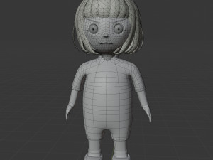 Stylized angry girl Modelo 3D