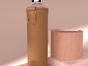Lether Cover Water Bottle 3Dモデル