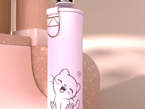 Lether Cover Water Bottle 3Dモデル