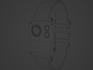 Metalic Smart Watch Model 3D