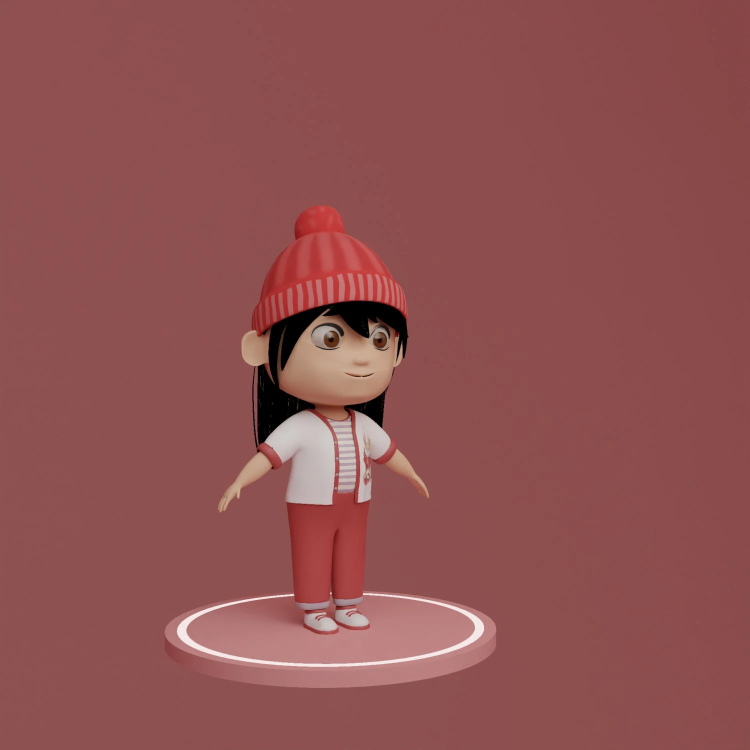 Tinny - little Girl 3D Model .c4d .max .obj .3ds .fbx .stl .blend 