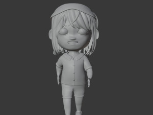Tinny - Girl Rigged Character-1 Modello 3D