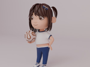 Tinny - Girl Rigged Character-2 Modelo 3D