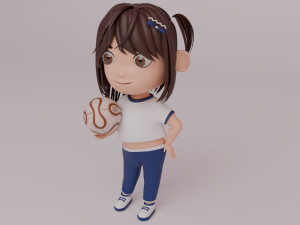 Tinny - Girl Rigged Character-2 3D Model