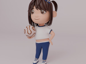 Tinny - Girl Rigged Character-2 3D Model