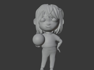 Tinny - Girl Rigged Character-2 3D Model