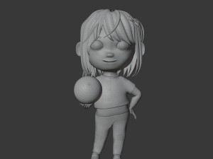Tinny - Girl Rigged Character-2 3D Model