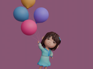 Tinny - Girl Rigged Character-3 Modelo 3D