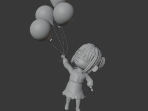 Tinny - Girl Rigged Character-3 Model 3D