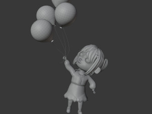 Tinny - Girl Rigged Character-3 Model 3D