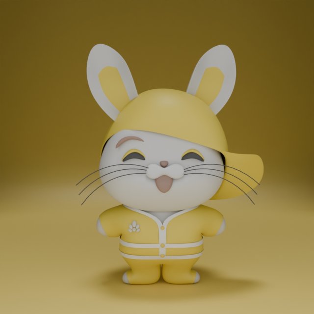 Stylized rabbit 3D Модель .c4d .max .obj .3ds .fbx .stl .blend 