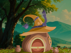 Cartoonish hut Model 3D