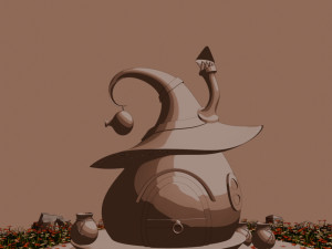 Cartoonish hut Model 3D