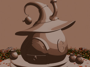 Cartoonish hut Model 3D