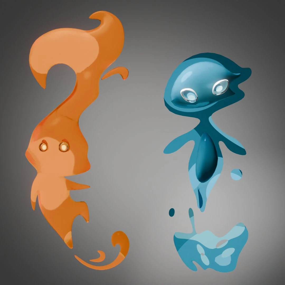 Elemental cartoon 3D Model .c4d .max .obj .3ds .fbx .stl .blend 