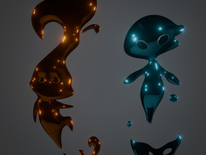 Elemental cartoon 3Dモデル