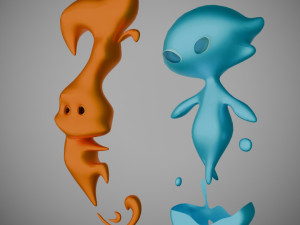 Elemental cartoon 3Dモデル