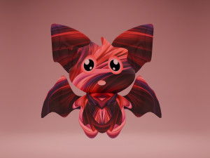 Cartoonish Bat 3D Model