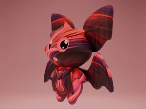 Cartoonish Bat 3D Model