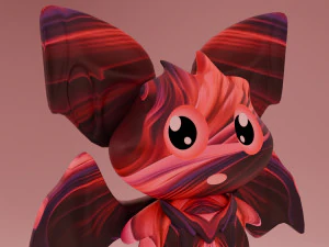 Cartoonish Bat 3D Model