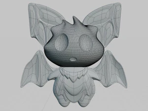 Cartoonish Bat 3D Model