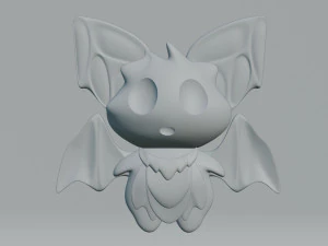 Cartoonish Bat 3D Model