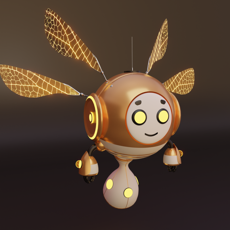 Flying Robot Modèle 3D .c4d .max .obj .3ds .fbx .stl .blend 