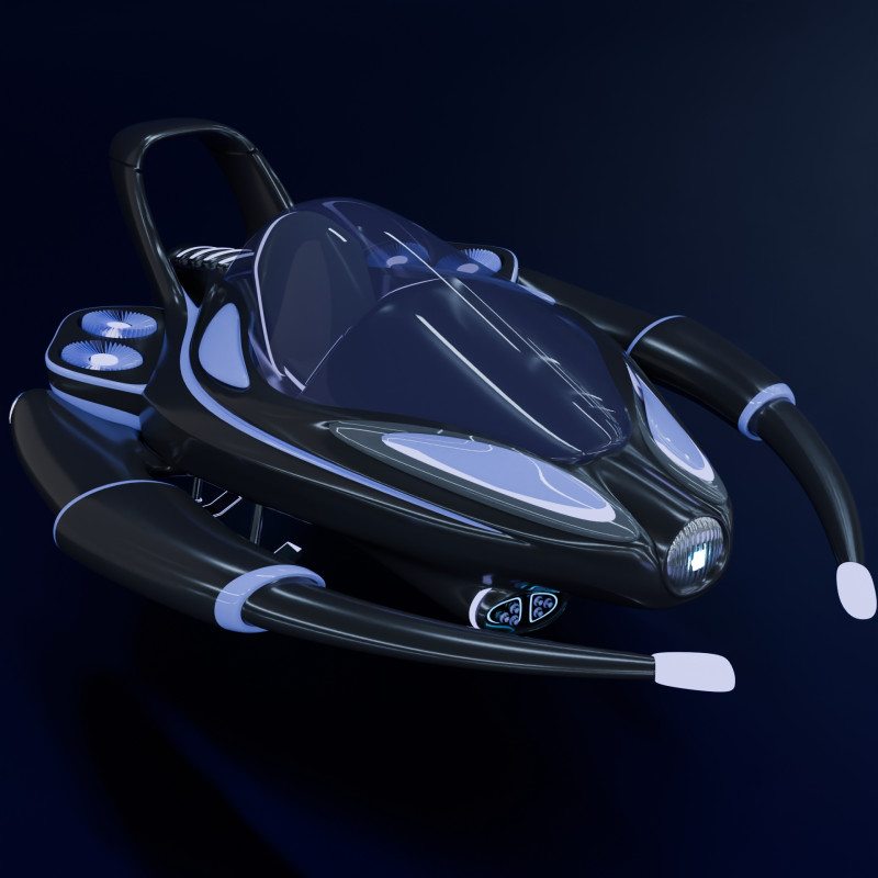 Spaceship Model 3D .c4d .max .obj .3ds .fbx .stl .blend 