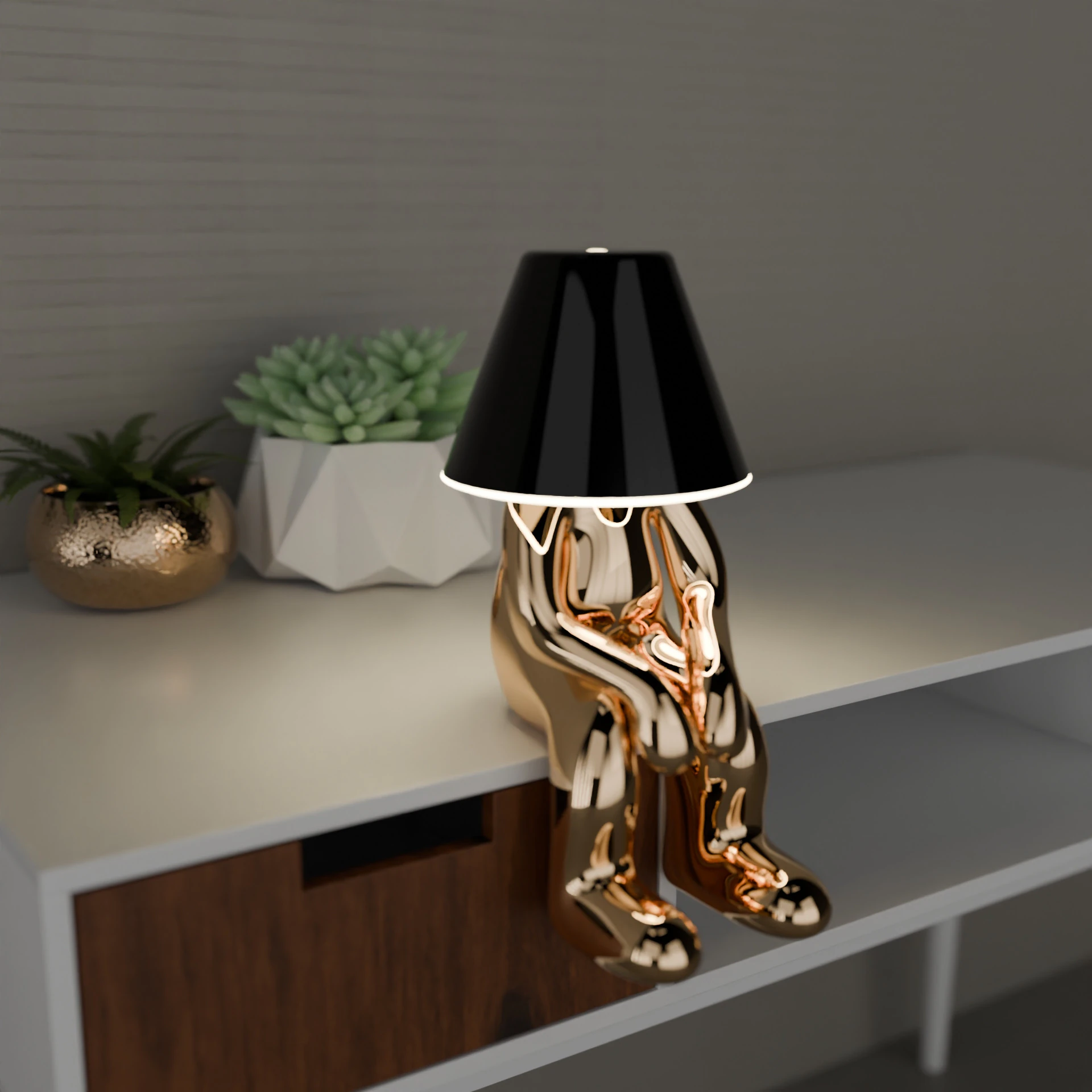 Table Lamp 3D Model .c4d .max .obj .3ds .fbx .stl .blend 