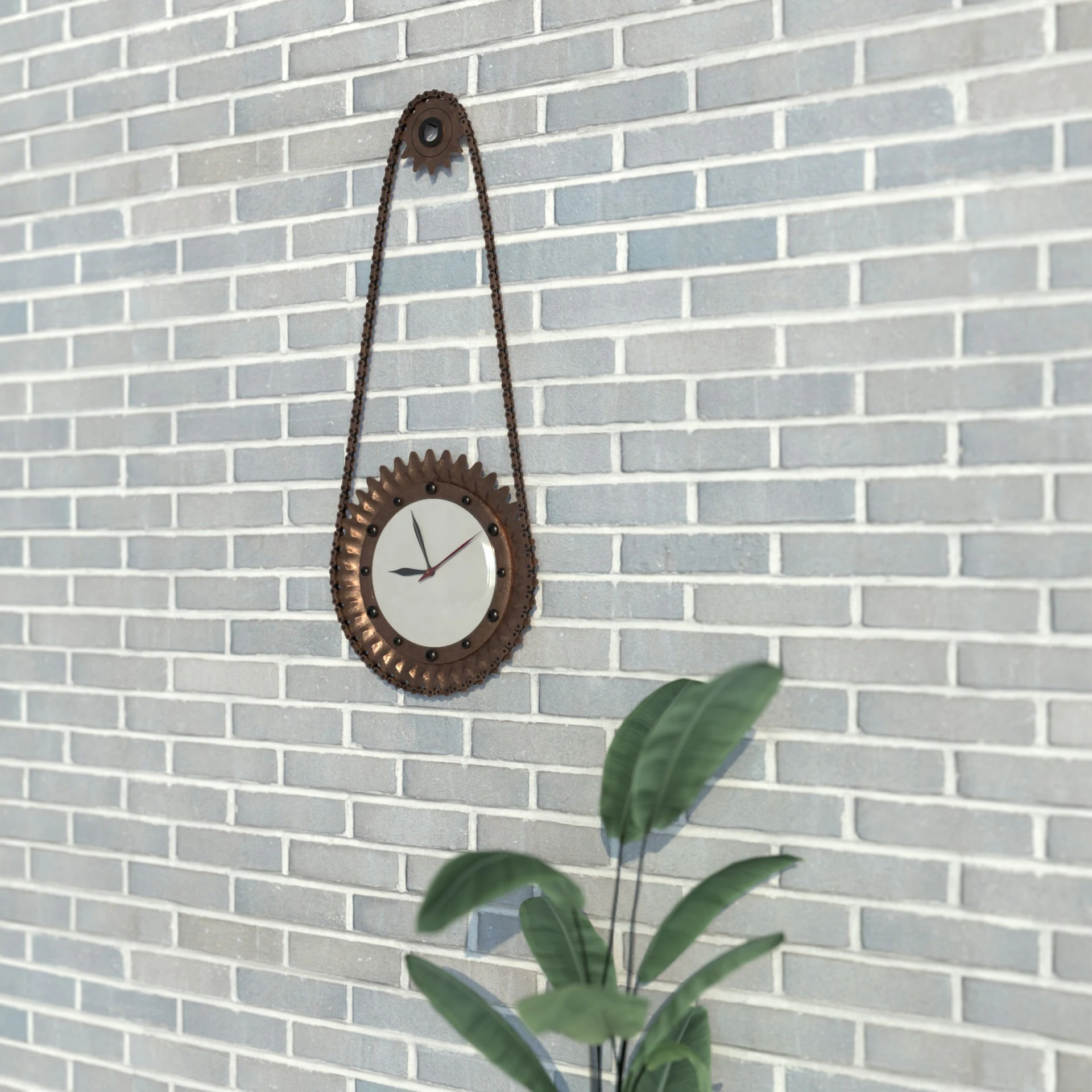 Timing Chain Clock 3D Model .c4d .max .obj .3ds .fbx .stl .blend